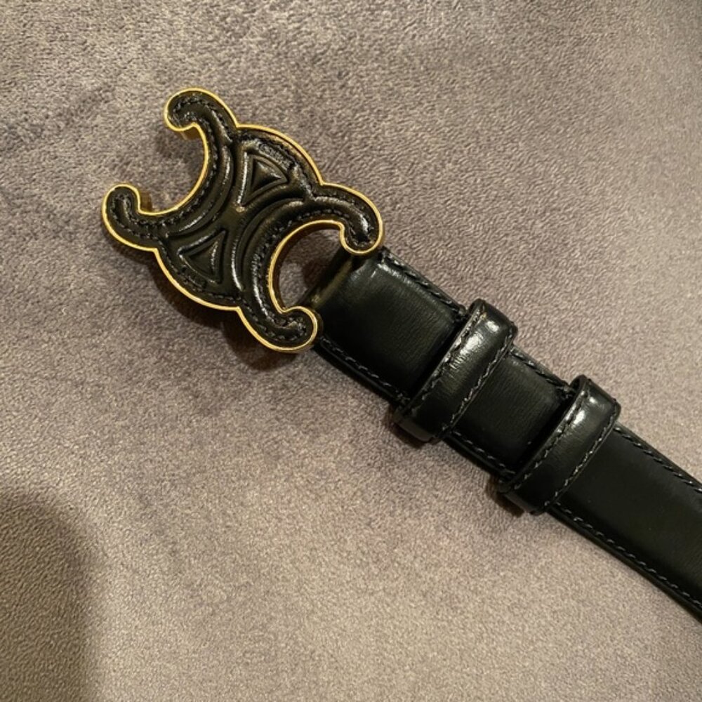 CELINE MEDIUM CUIR TRIOMPHE BELT - Picture 2 of 5